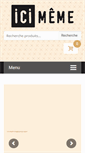 Mobile Screenshot of icimeme-editions.com